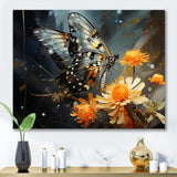 Yellow Black Butterfly Haven - Butterfly Canvas Wall Art