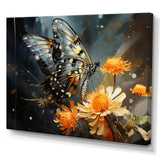 Yellow Black Butterfly Haven - Butterfly Canvas Wall Art