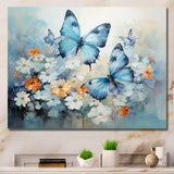 Blue White Butterfly Symphony - Butterfly Wall Decor