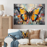 Orange Teal Butterfly Dancing Colors - Multi-Panels