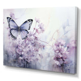 Purple Butterfly Enchanted Flight I - Animals Canvas Wall Art