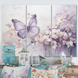 Purple Butterfly Enchanted Flight II - Multi-Panels