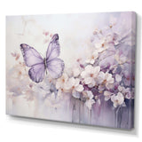 Purple Butterfly Enchanted Flight II - Animals Canvas Wall Art