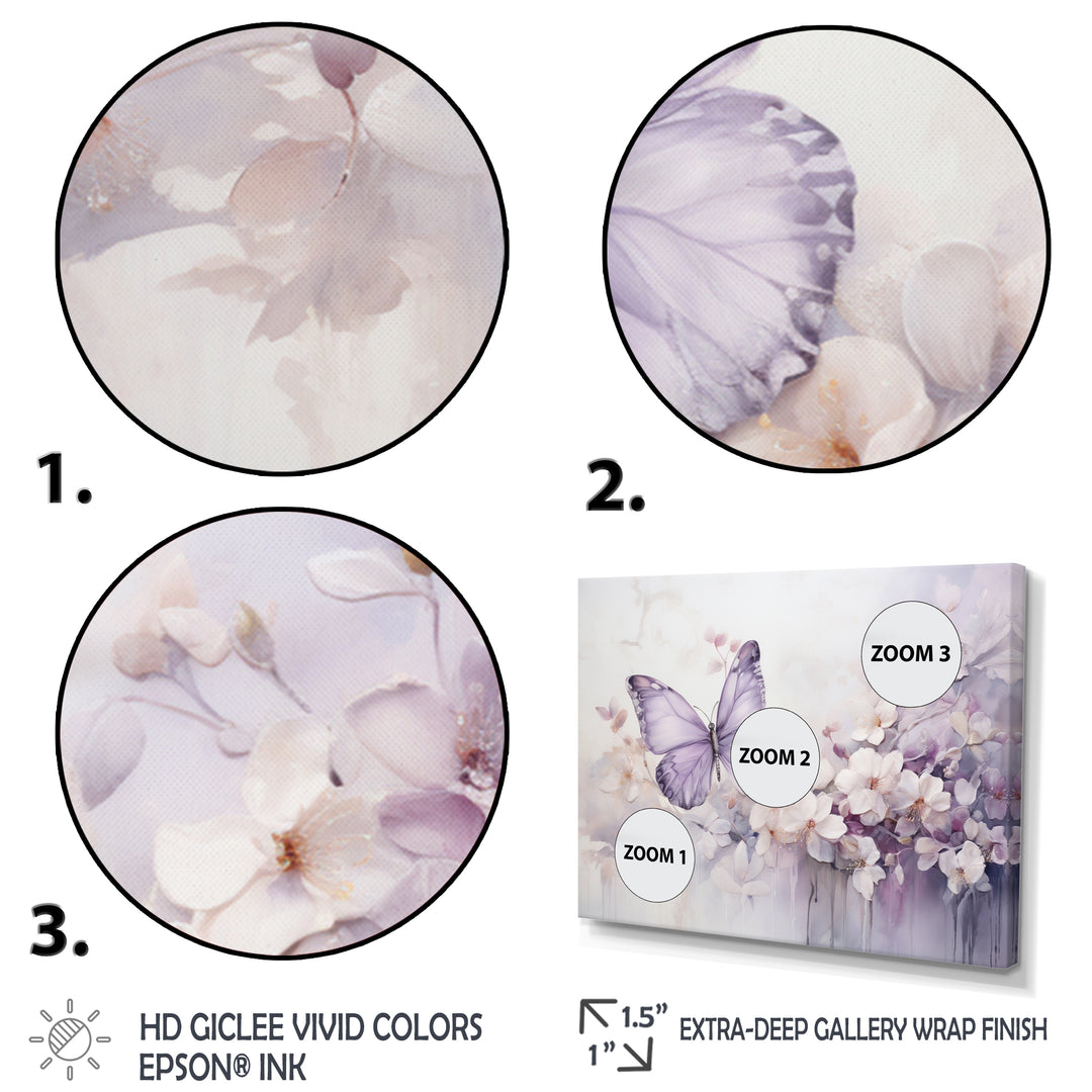 Purple Butterfly Enchanted Flight II - Multi-Panels