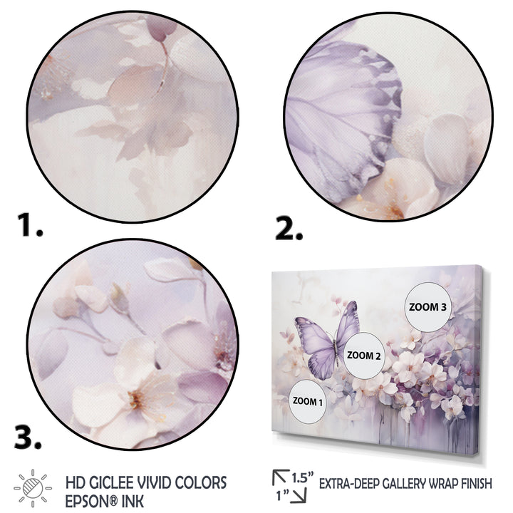 Purple Butterfly Enchanted Flight II - Multi-Panels