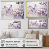 Purple Butterfly Enchanted Flight II - Animals Canvas Wall Art