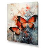 Orange Teal Butterfly Symphony Of Wings - Butterfly Large Canvas Wall Art