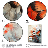 Orange Teal Butterfly Symphony Of Wings - Butterfly Large Canvas Wall Art