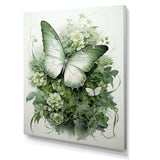 Green Butterfly Whirling Beauty - Animals Canvas Wall Art