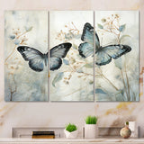 Blue Beige Butterfly Wings Of Serenity - Multi-Panels