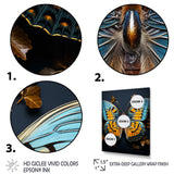 Teal Yellow Butterfly Animal - Butterfly Living Room Wall Art