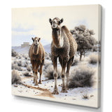Camel Silent Strength Pointillism - Camel Living Room Wall Art