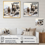 Camel Silent Strength Pointillism - Camel Living Room Wall Art