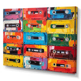 Cassette Tapes Retro Rhythms V - Fashion Canvas Wall Art