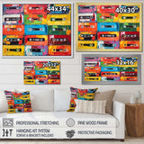 Cassette Tapes Retro Rhythms V - Fashion Canvas Wall Art