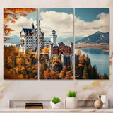 Castle Germany - 3-Piece Canvas Wall Art