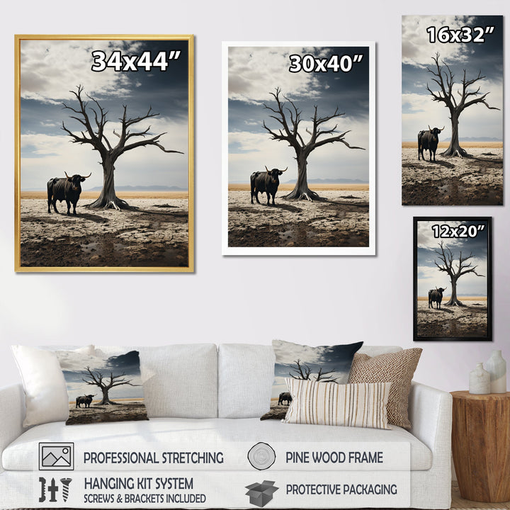 Cattle Guardians Of Deserts - Cattle Wall Art Prints