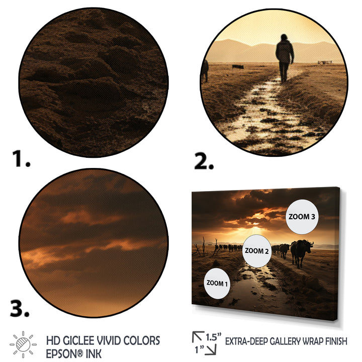 Cattle Silent Horizon I - Multi-Panels