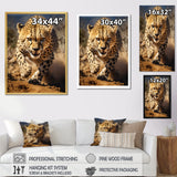 Dangerous Cheetah Portrait - Beige Cheetah Wall Art