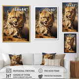 Dangerous Cheetah Portrait - Beige Cheetah Wall Art
