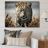 Sleek Cheetah Portrait - Cheetah Framed Canvas Art