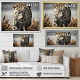 Sleek Cheetah Portrait - Cheetah Framed Canvas Art