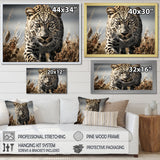 Sleek Cheetah Portrait - Cheetah Framed Canvas Art