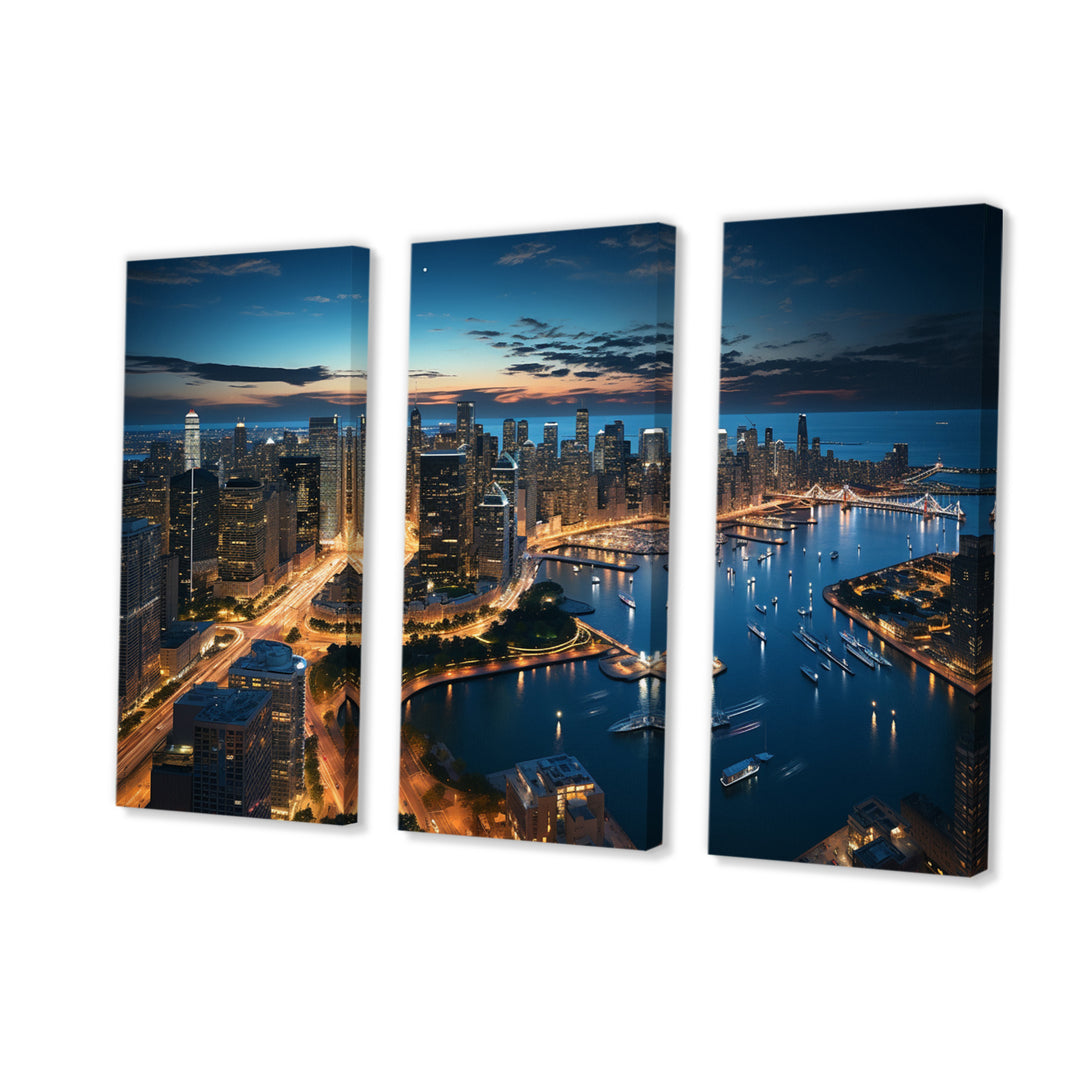 Chicago Beautiful Cityscape I - Multi-Panels