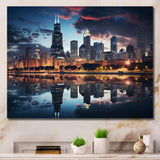 Chicago Beautiful Cityscape II - Cityscapes Canvas Wall Art