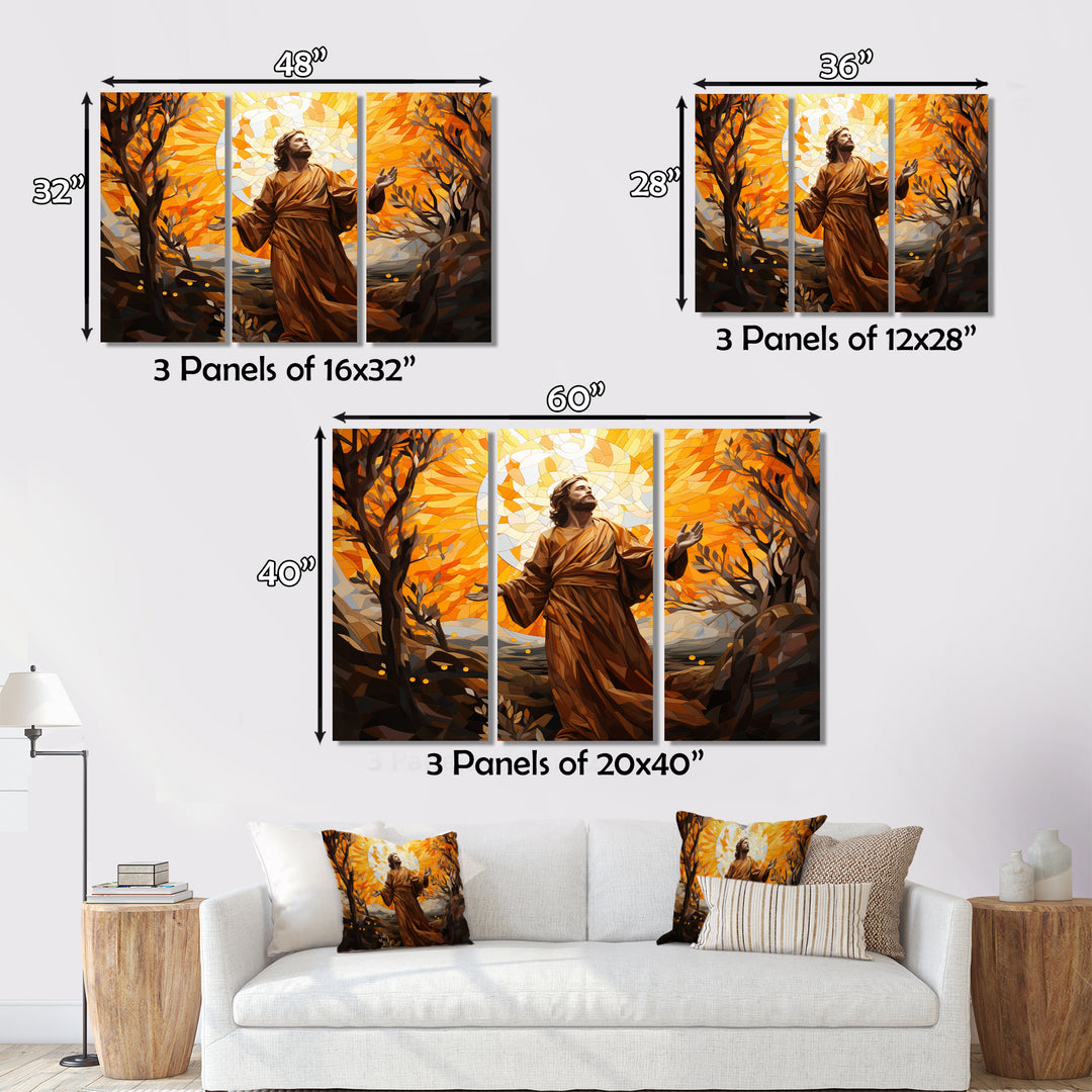 Christianity Resurrection Morning Christs - 3-Piece Canvas Wall Art