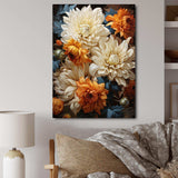 Chrysanthemums Autumn Gold Showcases - Floral Canvas Wall Art