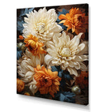 Chrysanthemums Autumn Gold Showcases - Floral Canvas Wall Art