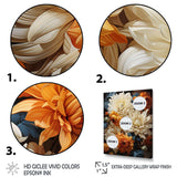 Chrysanthemums Autumn Gold Showcases - Floral Canvas Wall Art