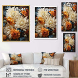 Chrysanthemums Autumn Gold Showcases - Floral Canvas Wall Art