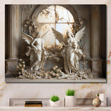 Church Angel Guardians I - Spiritual Canvas Wall Art