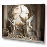 Church Angel Guardians I - Spiritual Canvas Wall Art