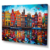 City Amsterdam Popart I - Cityscapes Canvas Wall Art