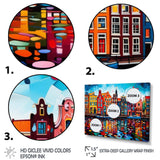 City Amsterdam Popart I - Cityscapes Canvas Wall Art