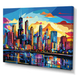 Chicago Popart II - Cityscapes Canvas Wall Art