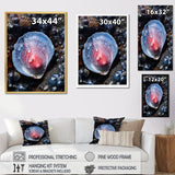 Blue Clam Dappled Depths - Clam Living Room Wall Art