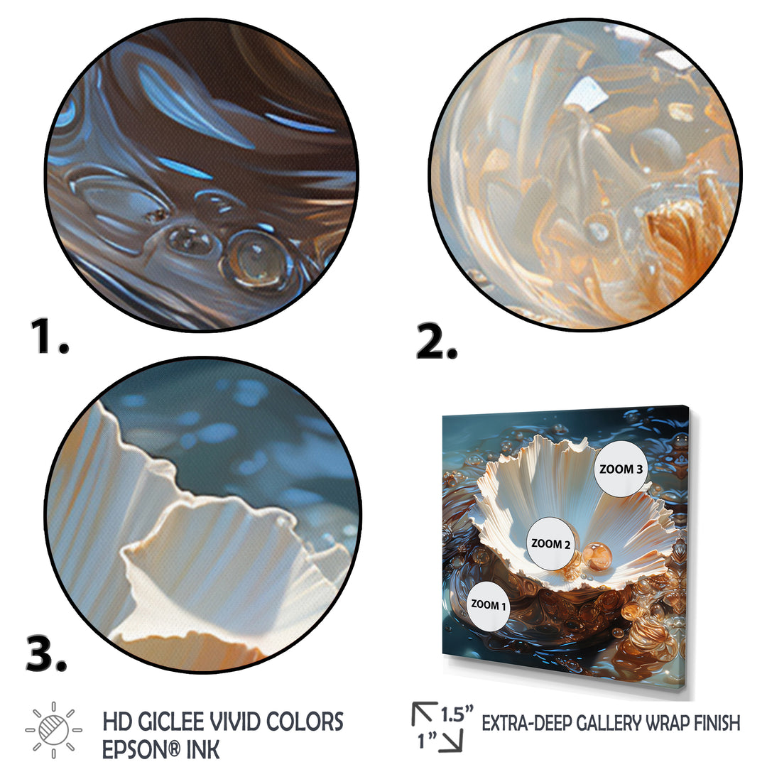 White Clam Pearl Essence - White Clam Wall Art