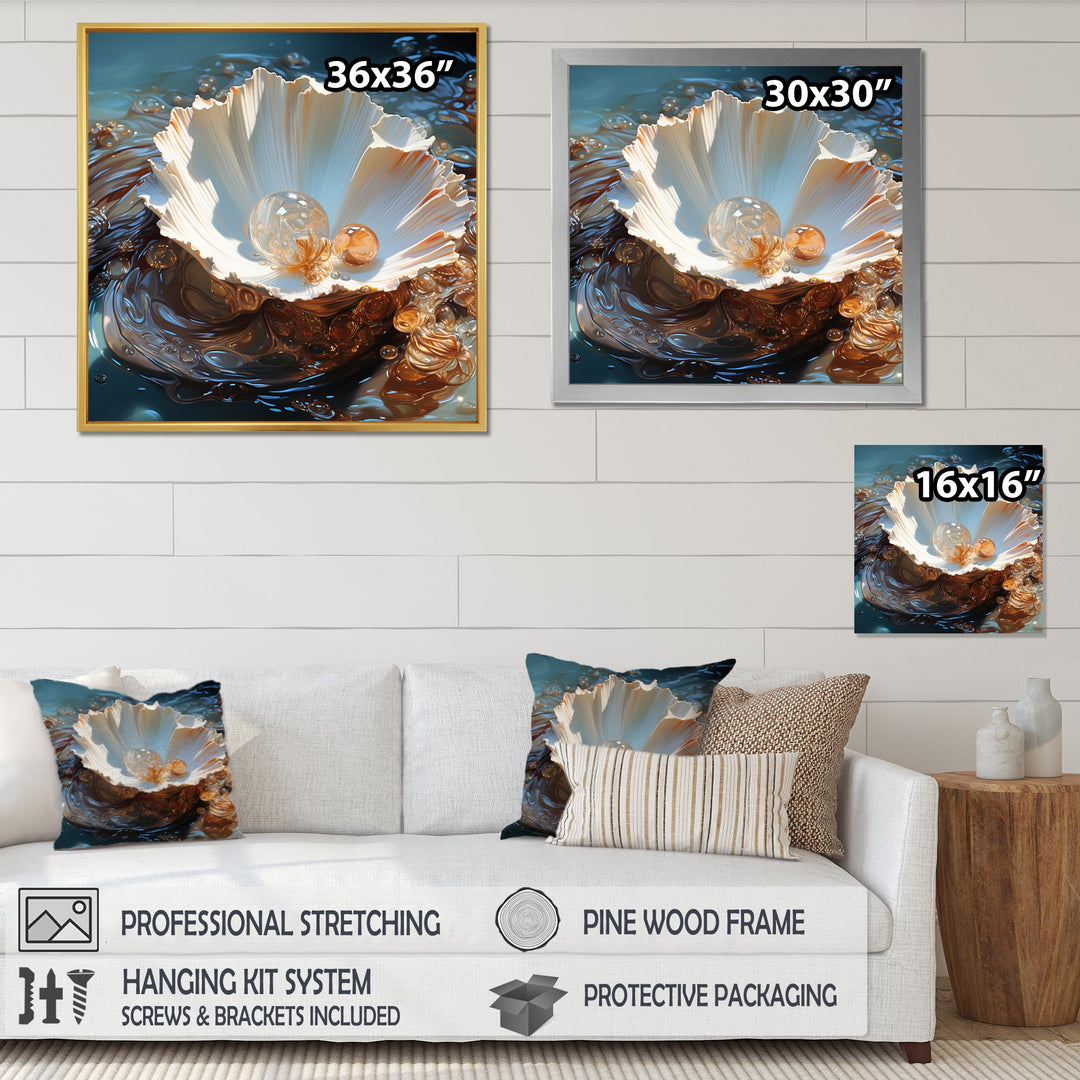 White Clam Pearl Essence - White Clam Wall Art