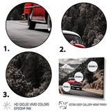 Red Classic Car Vintage Drive - Car Vintage Canvas Wall Art