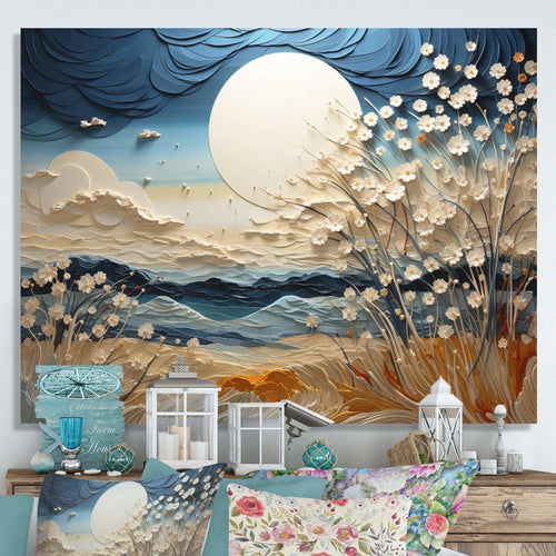 Clouds Prairies Collages VI - Landscapes Canvas Wall Art