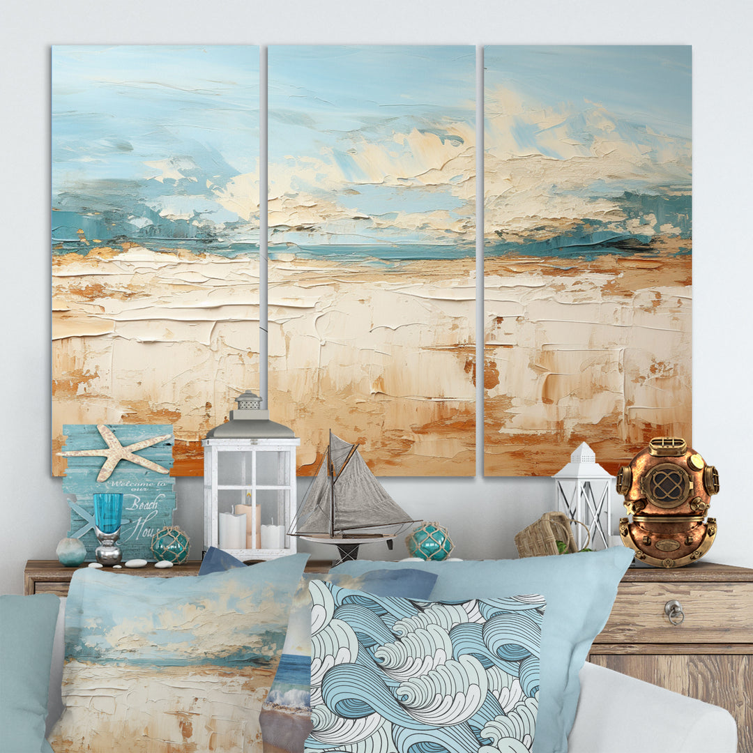 Coastal Beach Sand Whispers I - Multi-Panels