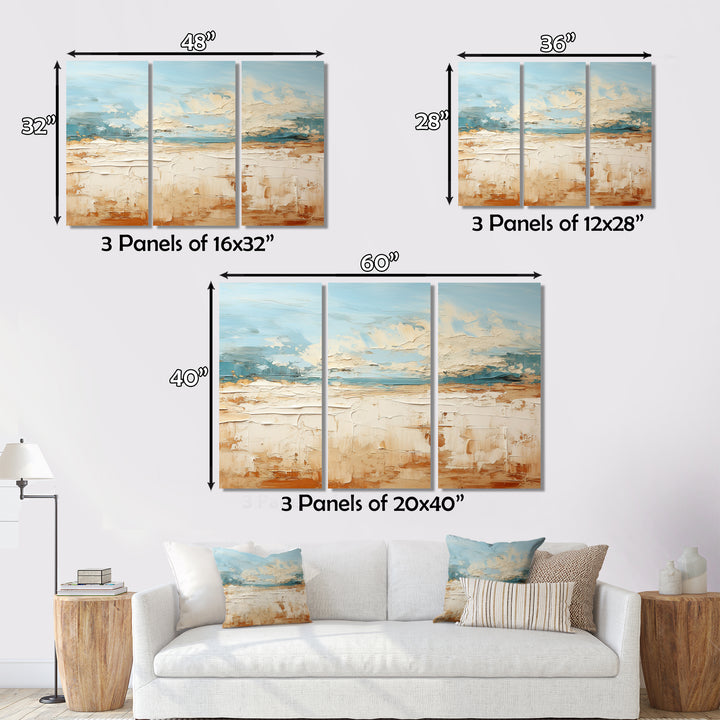 Coastal Beach Sand Whispers I - Multi-Panel Canvas Prints