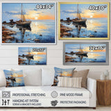 Boat Sailing Reflections III - Coastal Canvas Wall Art