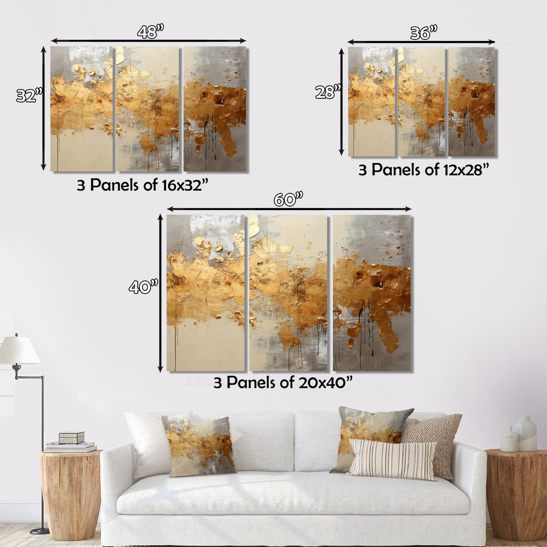 Golden Gleam V - Multi-Panel Canvas Prints