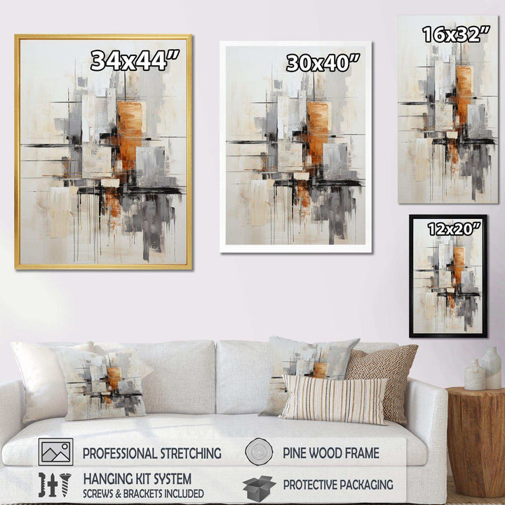 Minimalist Montage IV - Abstract Canvas Wall Art