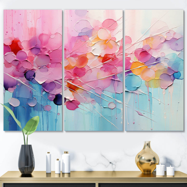 Pink Blue Pastel Patchwork - Multi-Panels